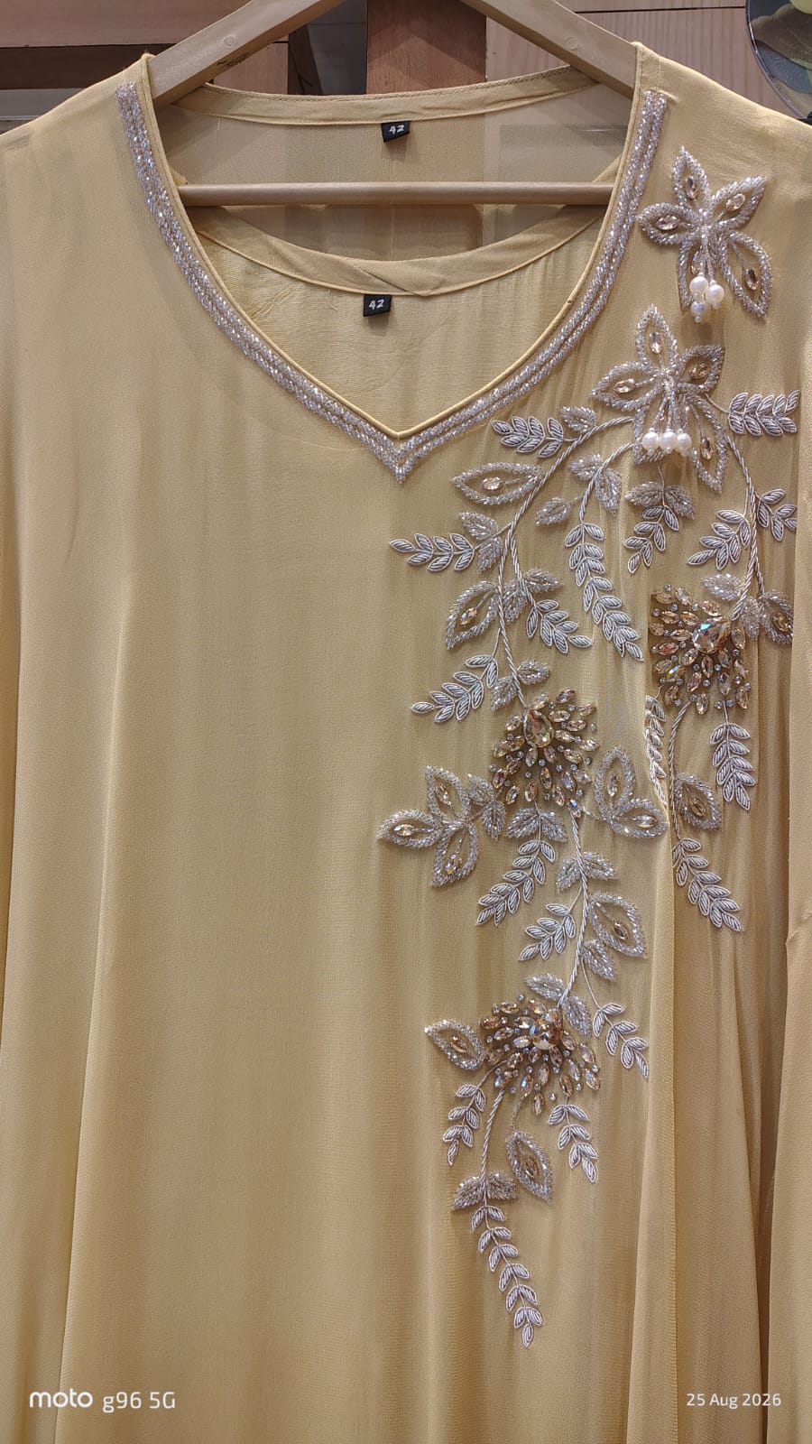Aarohi Floral Embroidered Kaftan - J.BEHARI