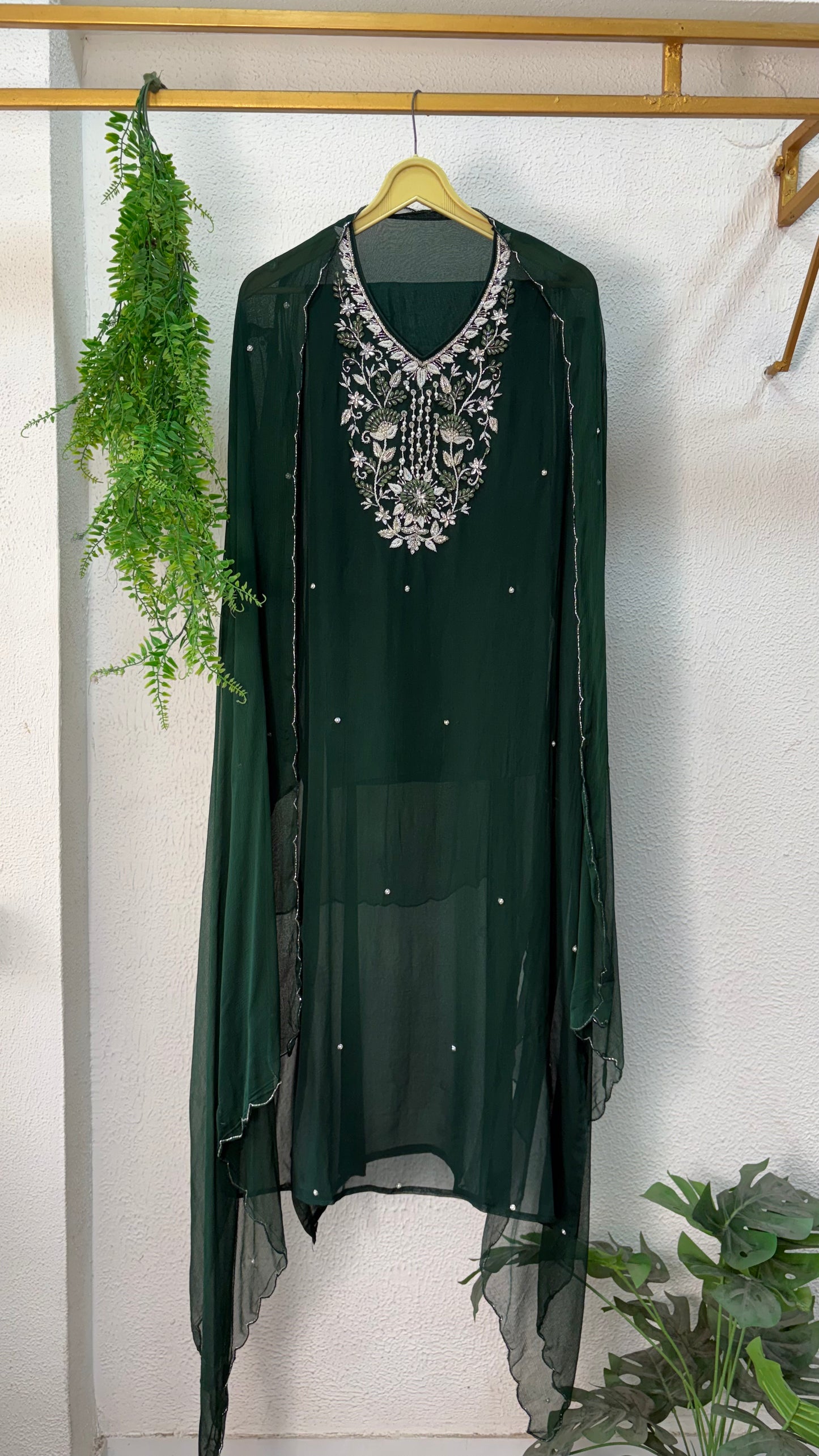 New KHWAB katdanas embroidery  & Pearl Work  Embroidered Semi-Stitched Suits