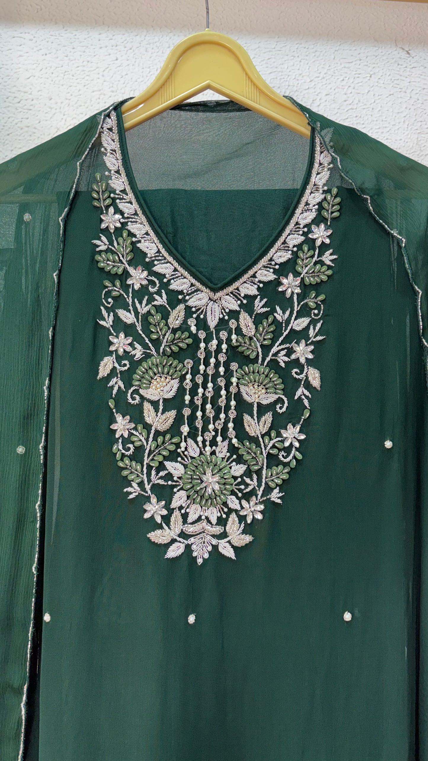 New KHWAB katdanas embroidery  & Pearl Work  Embroidered Semi-Stitched Suits