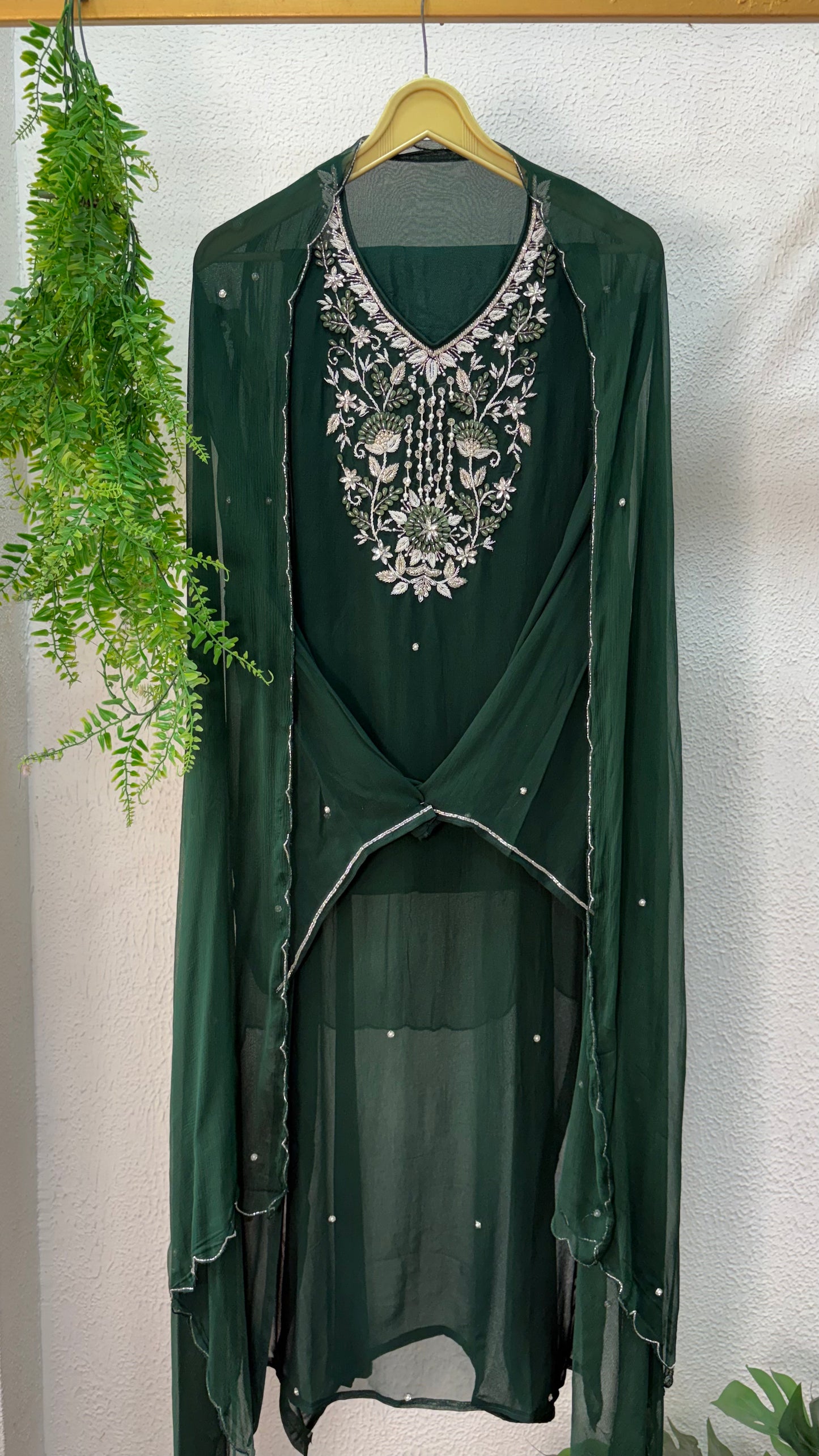 New KHWAB katdanas embroidery  & Pearl Work  Embroidered Semi-Stitched Suits