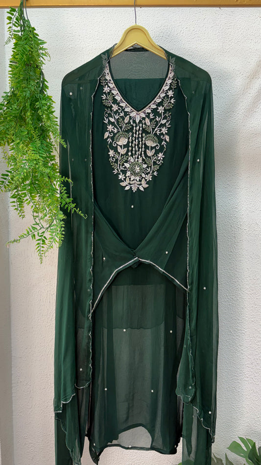 New KHWAB katdanas embroidery  & Pearl Work  Embroidered Semi-Stitched Suits