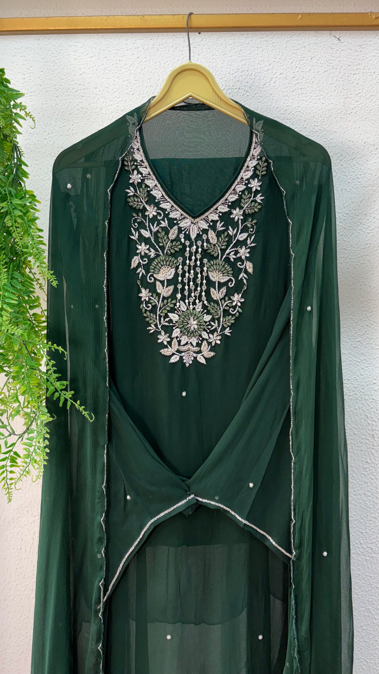 New KHWAB katdanas embroidery  & Pearl Work  Embroidered Semi-Stitched Suits