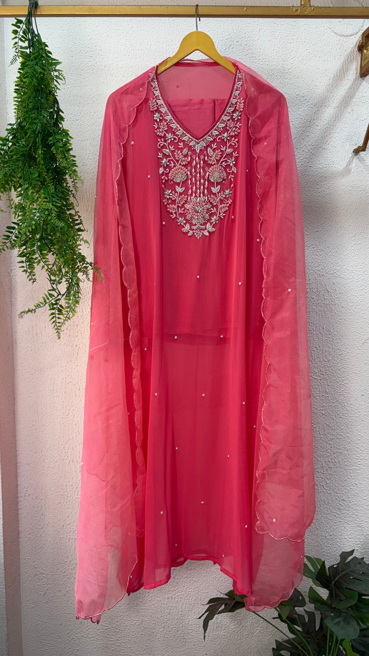 New KHWAB katdanas embroidery  & Pearl Work  Embroidered Semi-Stitched Suits