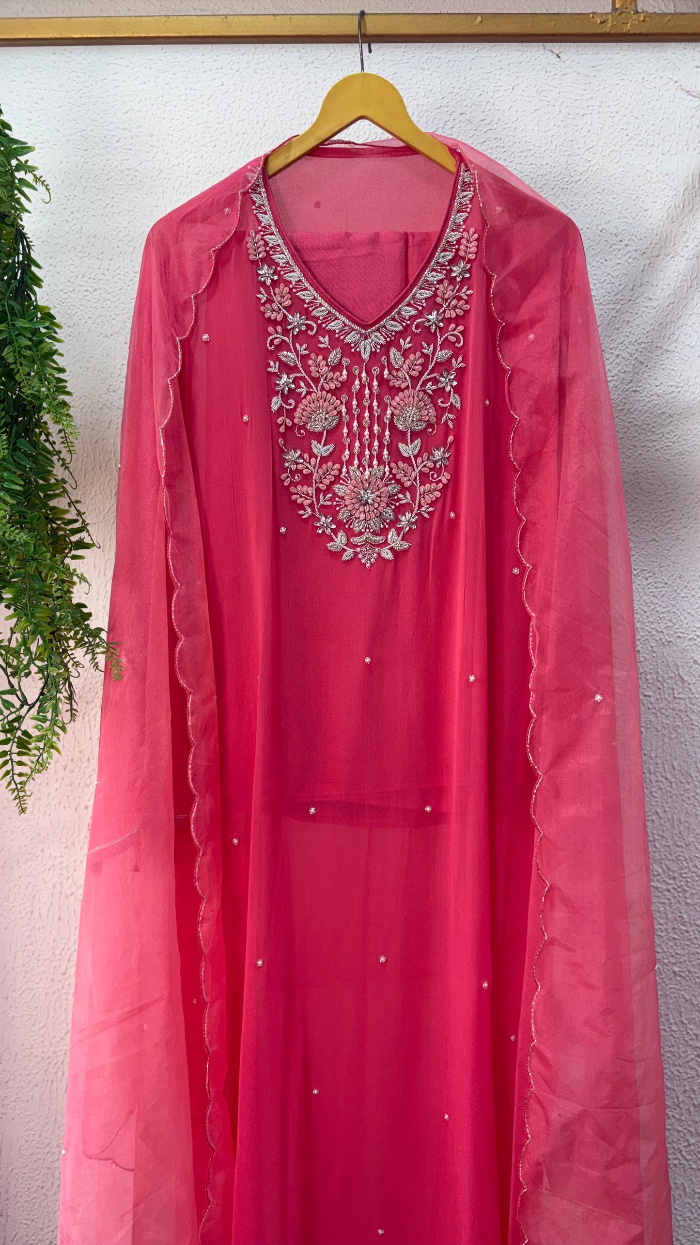 New KHWAB katdanas embroidery  & Pearl Work  Embroidered Semi-Stitched Suits