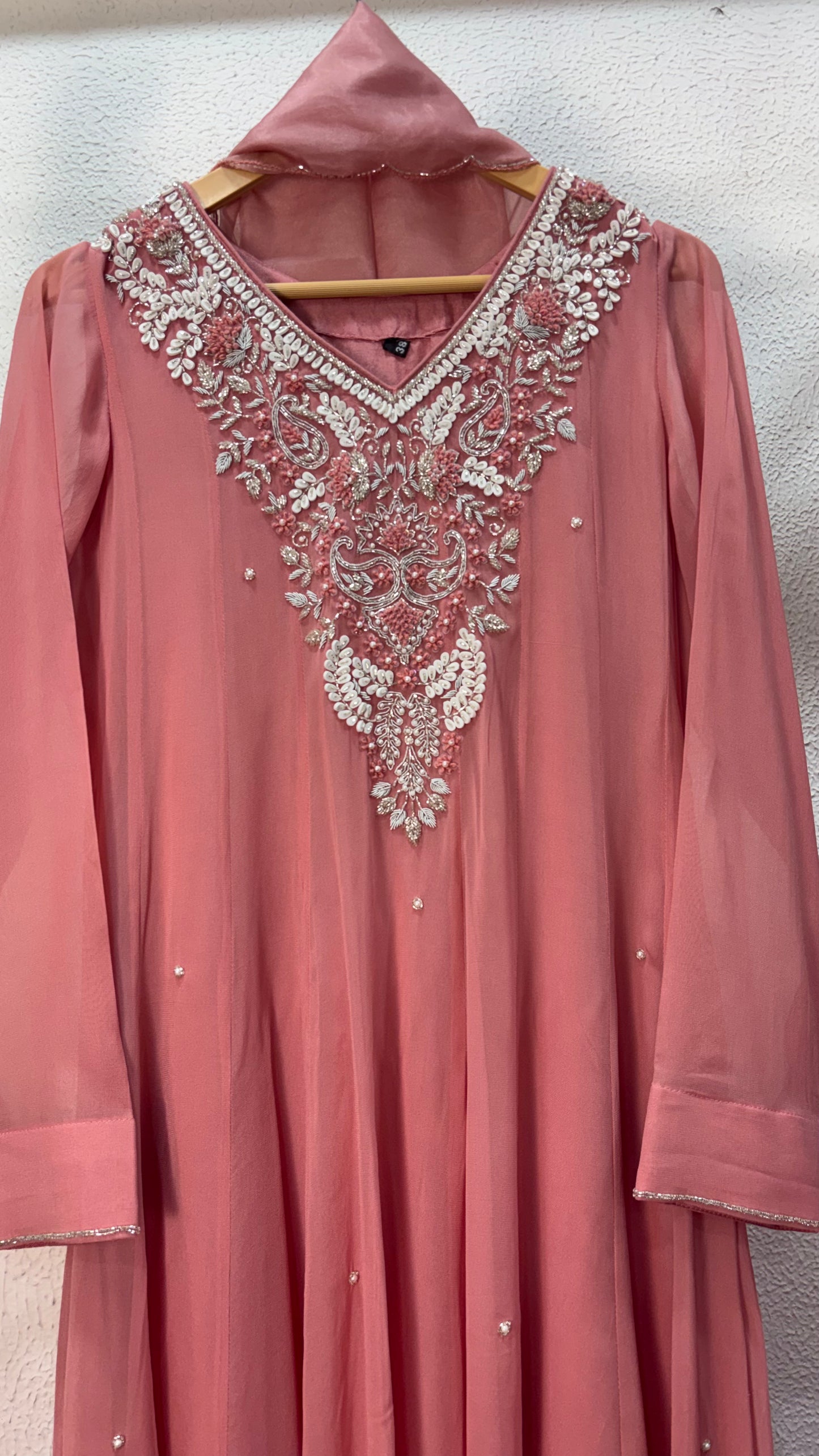 Gulnaar Blush Katdana & Sequin Embroidered Anarkali Suit Set ✨🌸