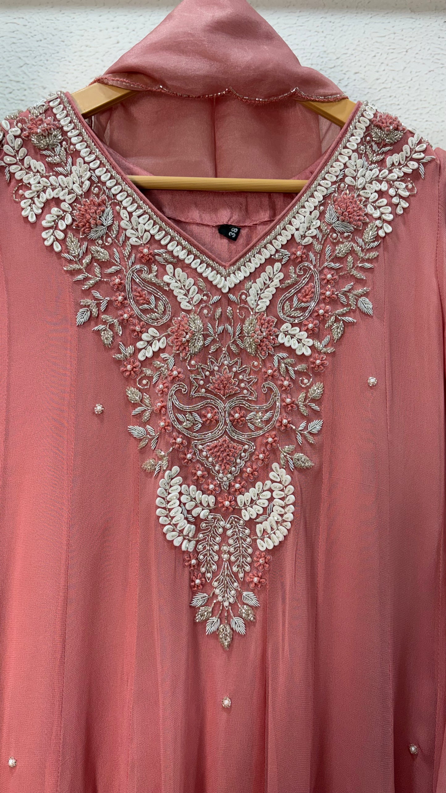 Gulnaar Blush Katdana & Sequin Embroidered Anarkali Suit Set ✨🌸
