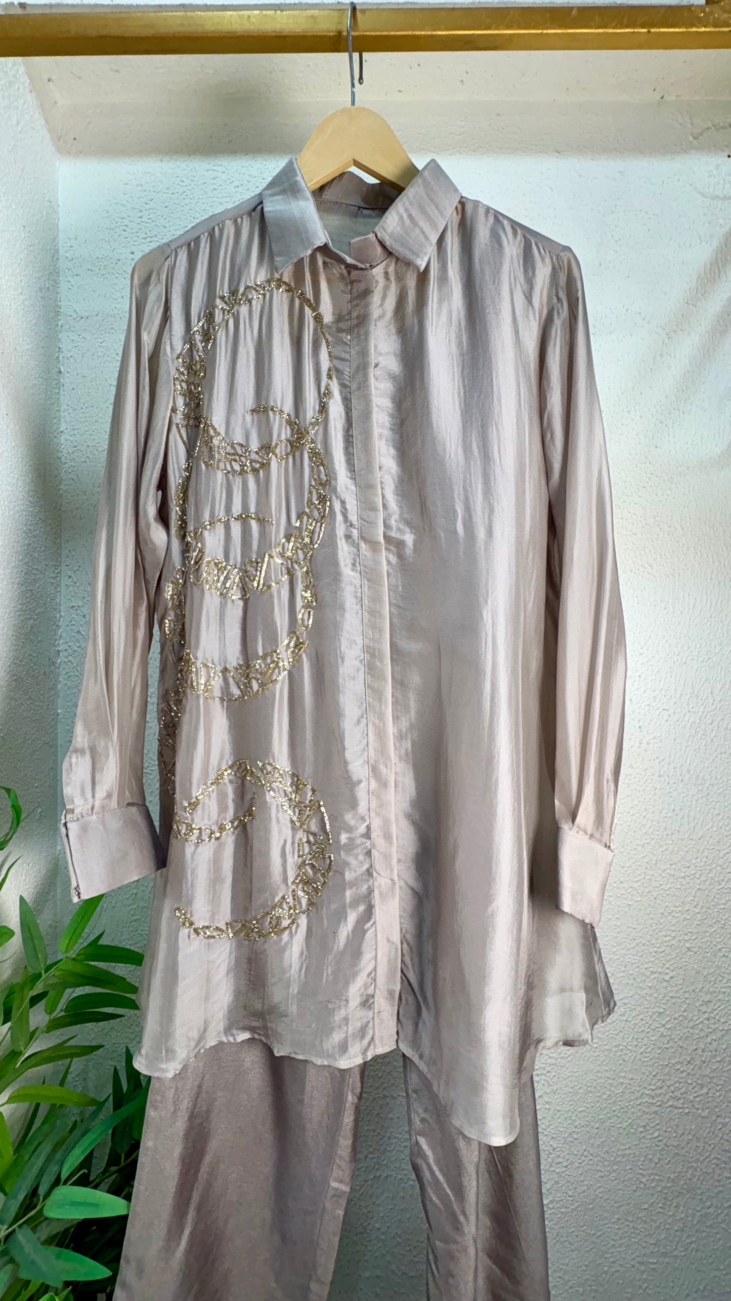 Beautiful  Embellished Organza Co-Ord Set
