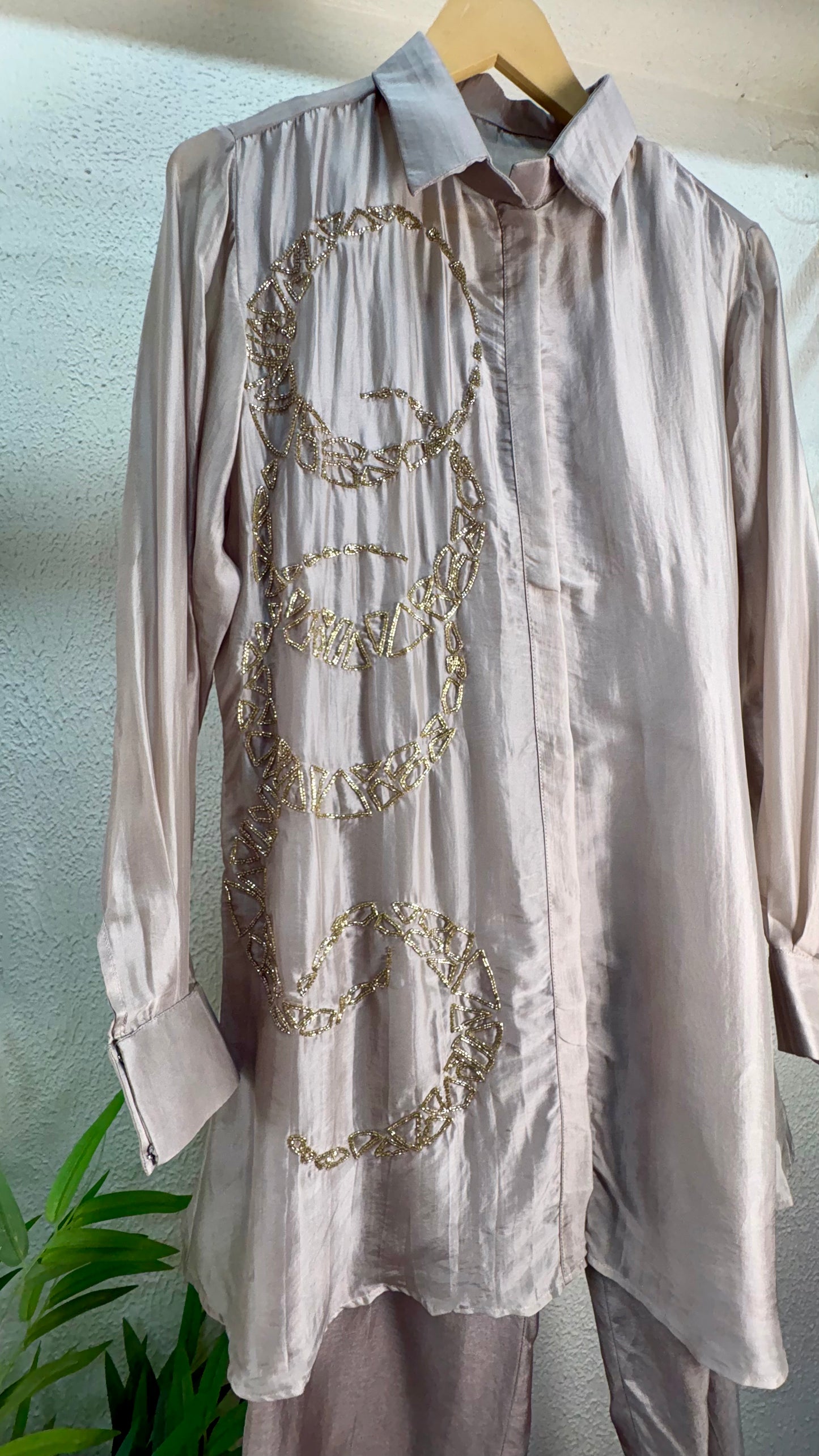 Beautiful  Embellished Organza Co-Ord Set