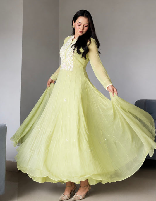 Zoya in  Embroidered Anarkali Suit Set