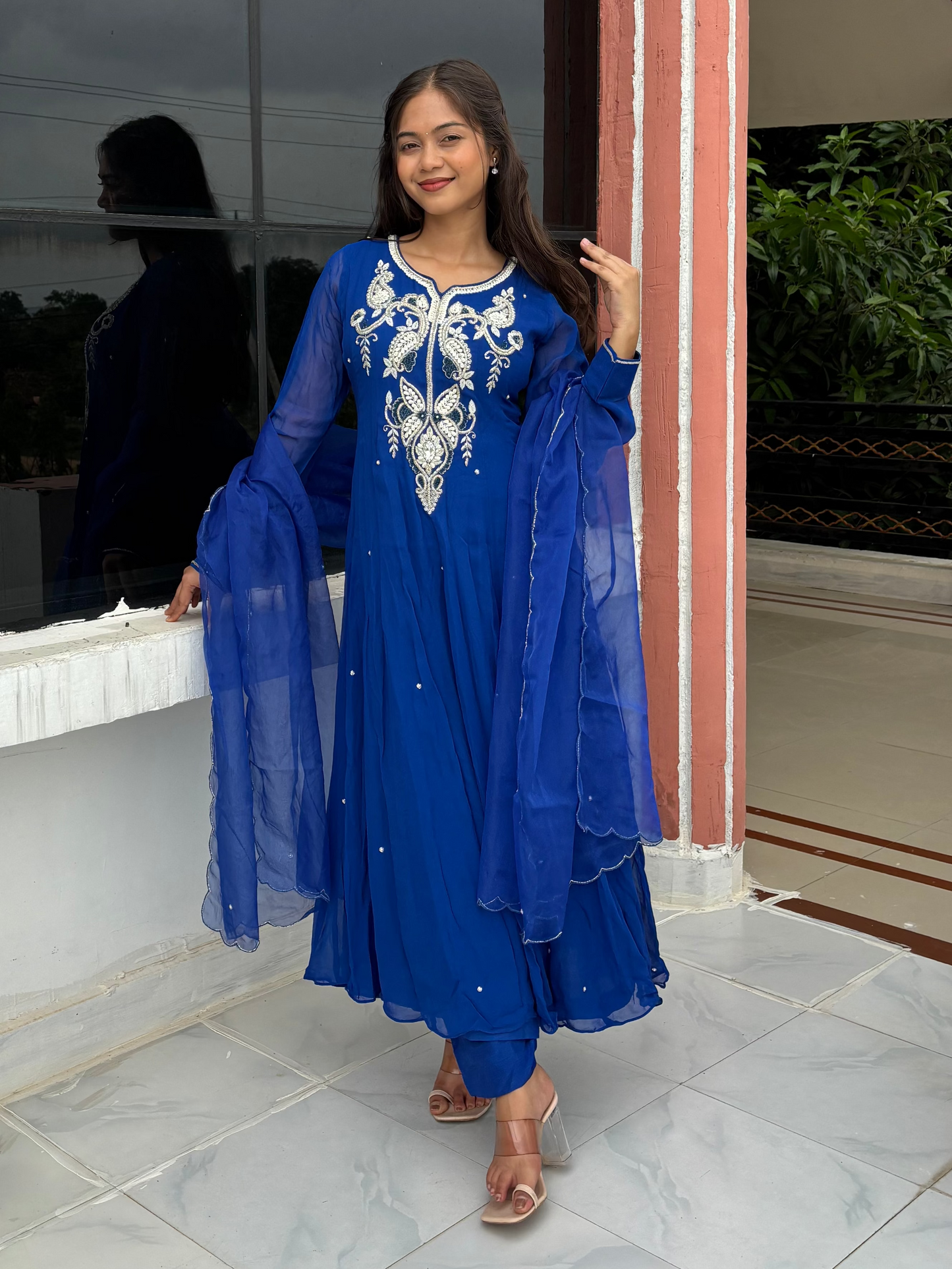 Niharika Embroidered Anarkali Suit Set