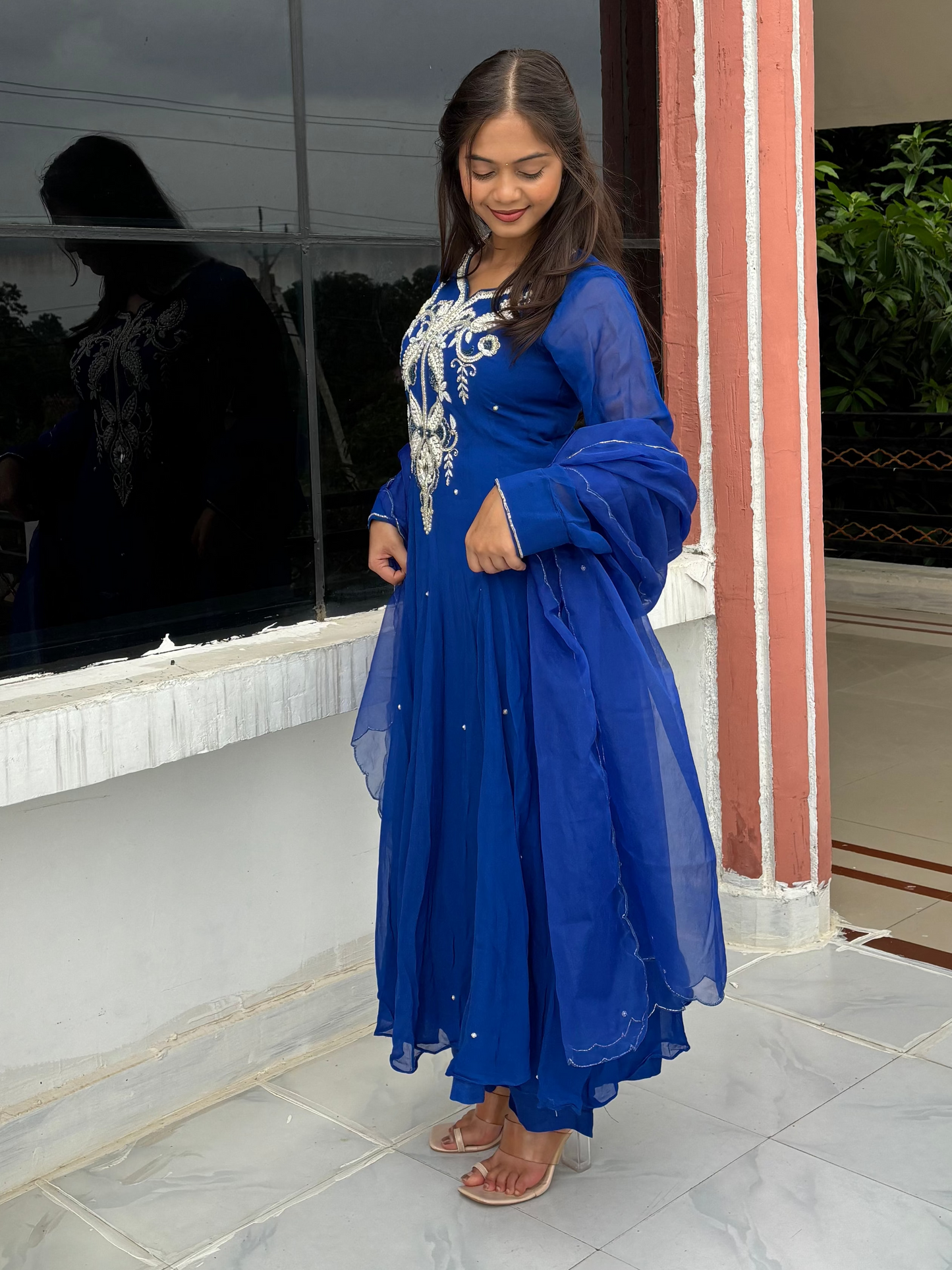 Niharika Embroidered Anarkali Suit Set