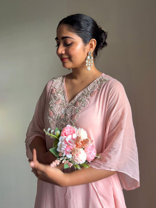 SURYA  Bloom Handcrafted Embellished Kaftan