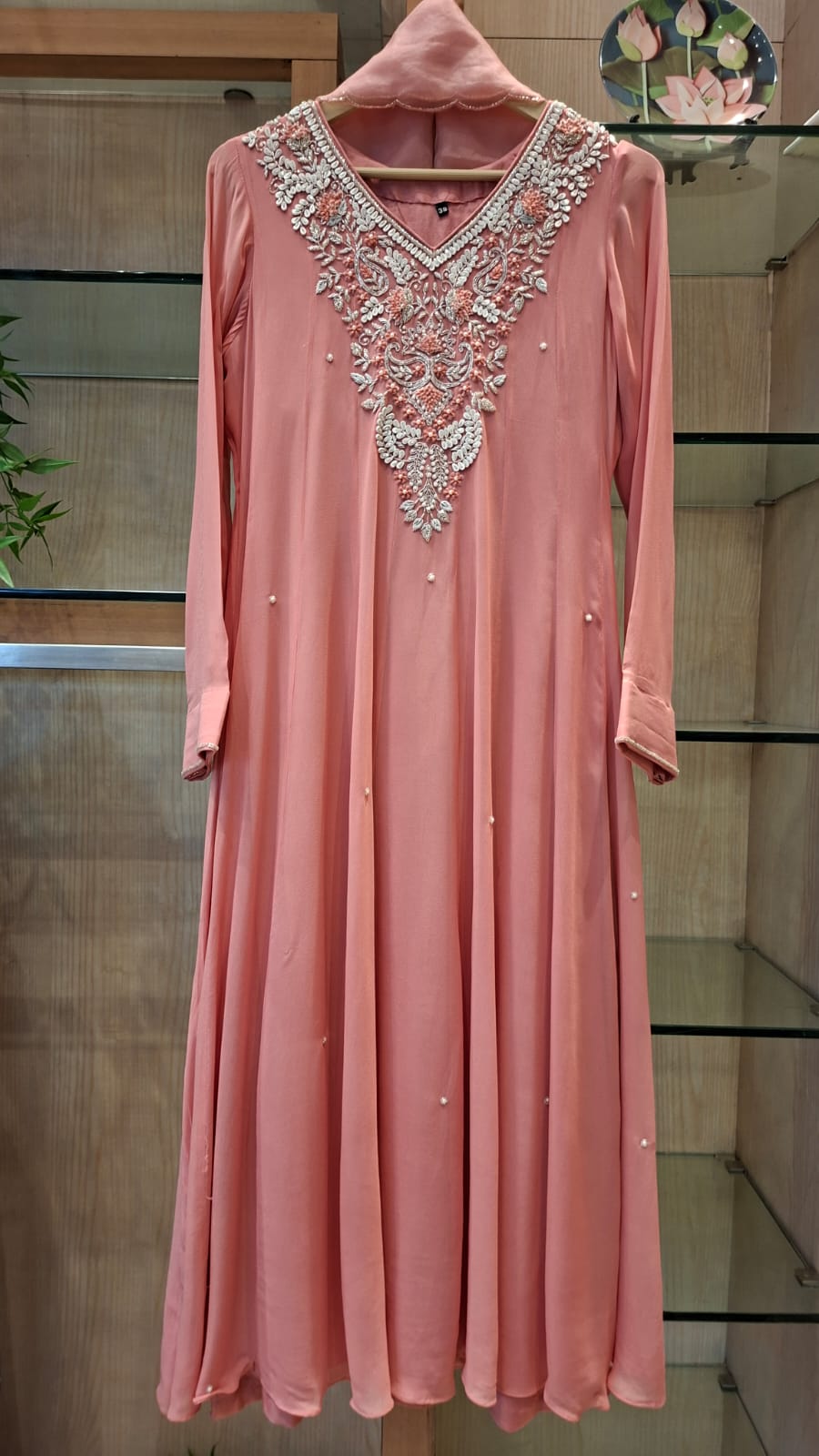 Gulnaar Blush Katdana & Sequin Embroidered Anarkali Suit Set ✨🌸