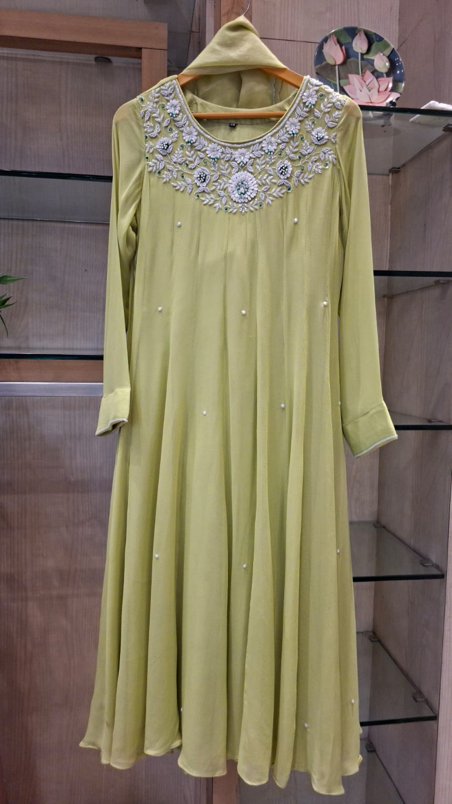 J behari Embroidered Anarkali Suit Set