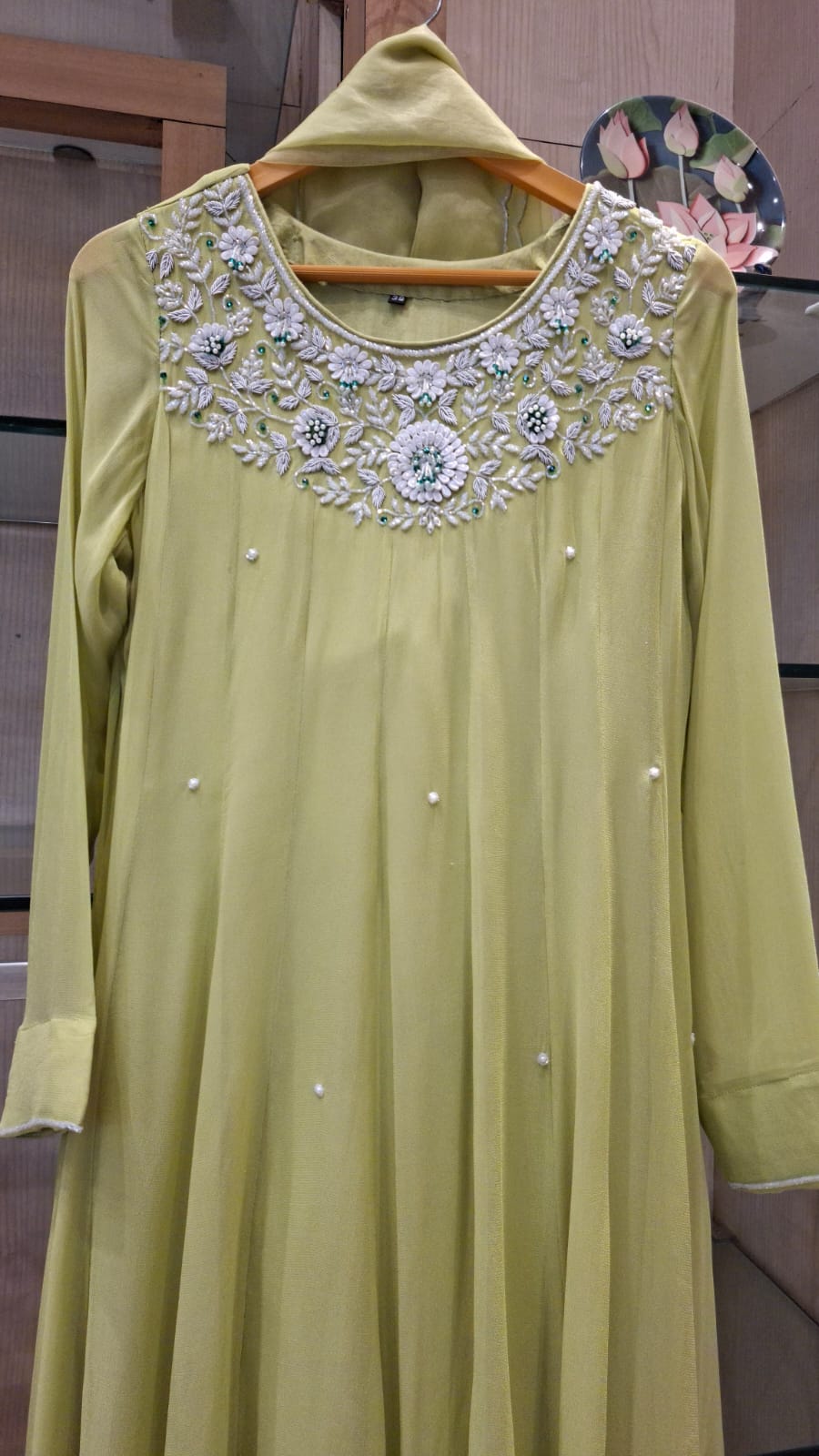 J behari Embroidered Anarkali Suit Set