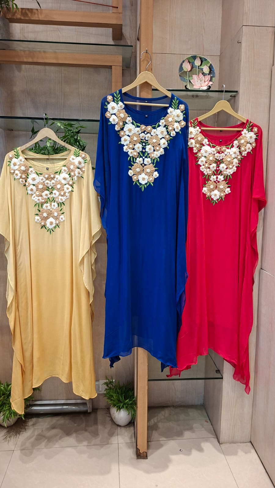 Blooming Flora  Embroidered Georgette Kaftan