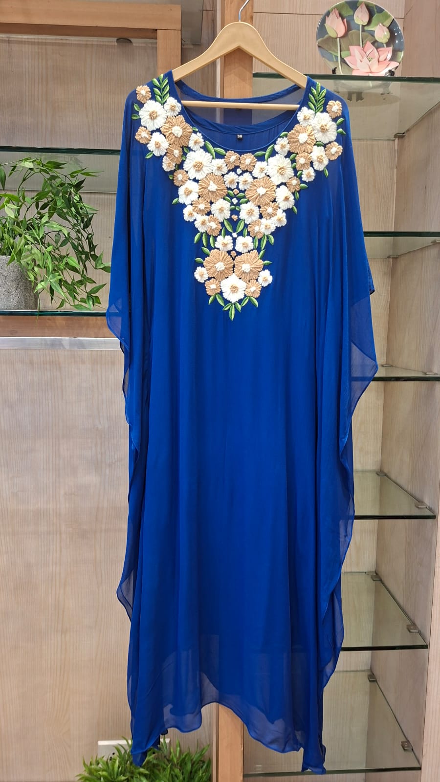 Blooming Flora  Embroidered Georgette Kaftan