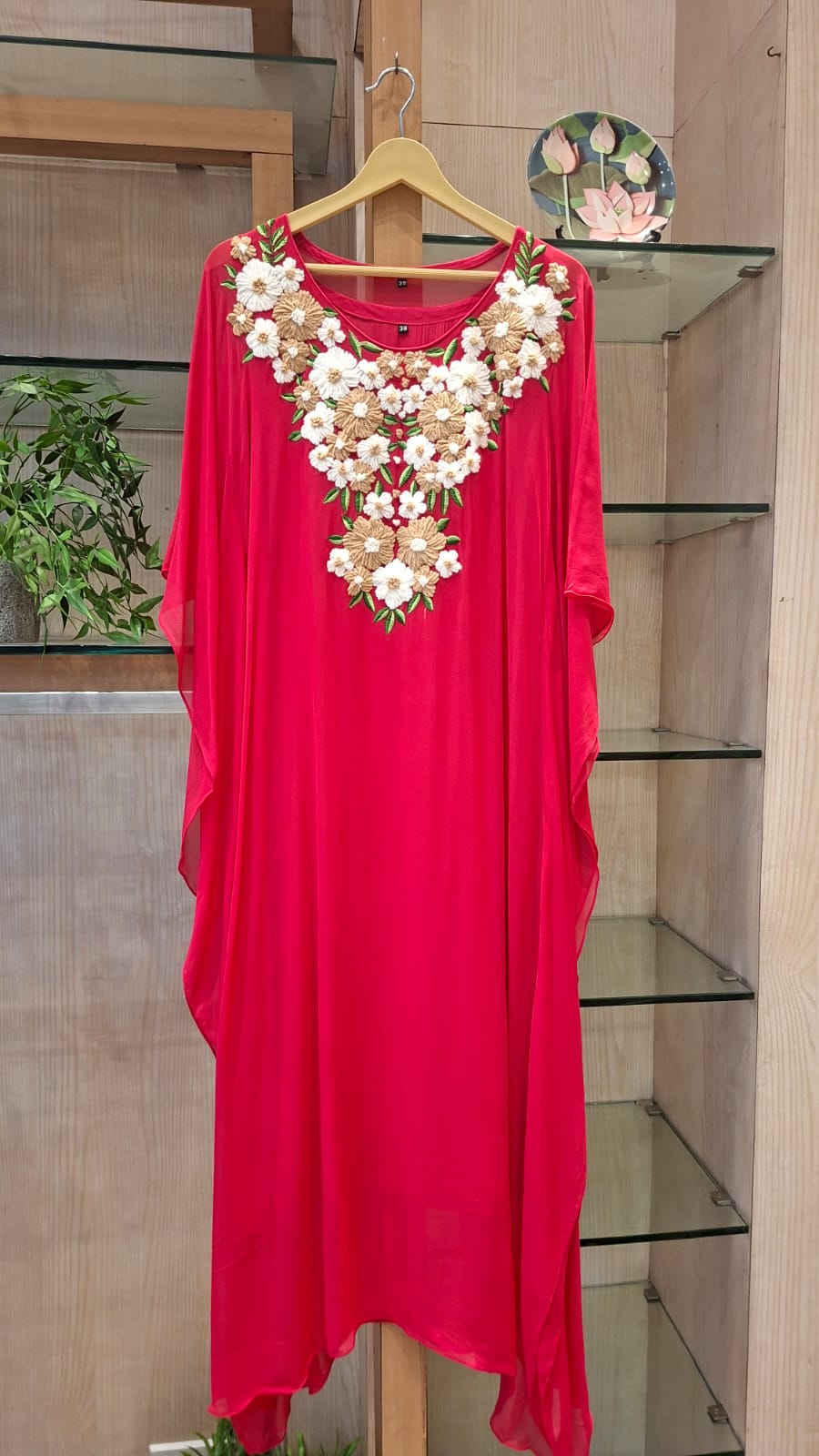 Blooming Flora  Embroidered Georgette Kaftan