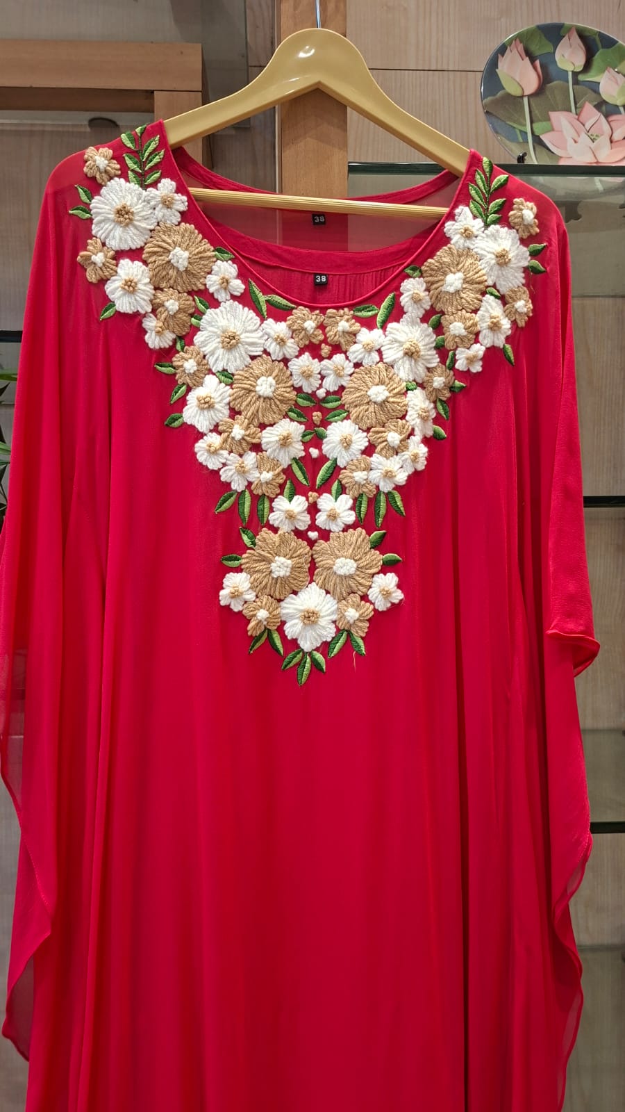 Blooming Flora  Embroidered Georgette Kaftan