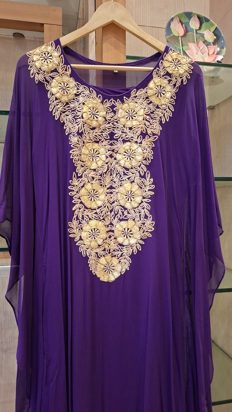 Gota Patti Floral Kaftan