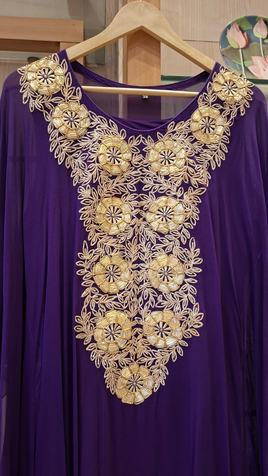 Gota Patti Floral Kaftan