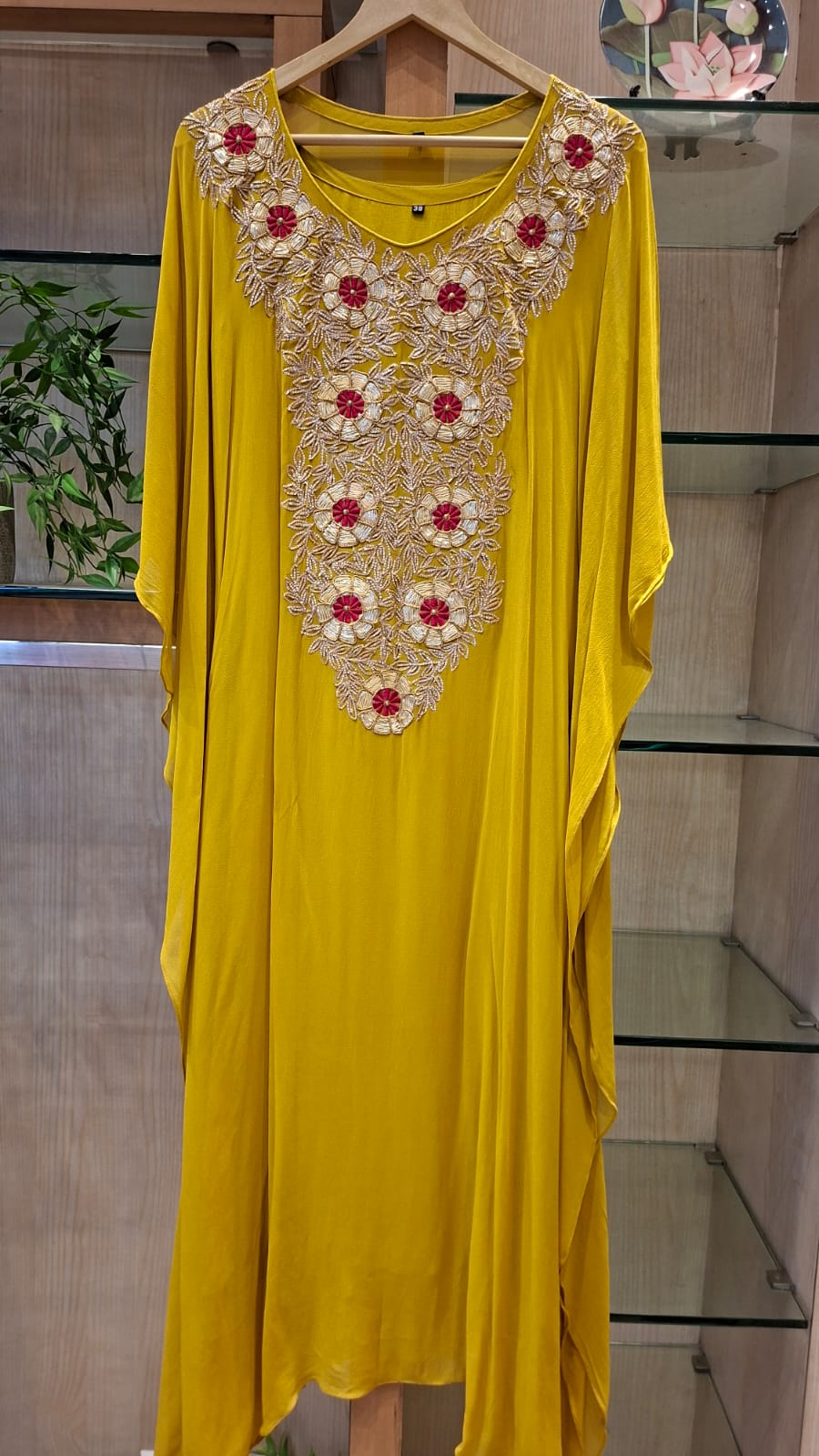 Gota Patti Floral Kaftan
