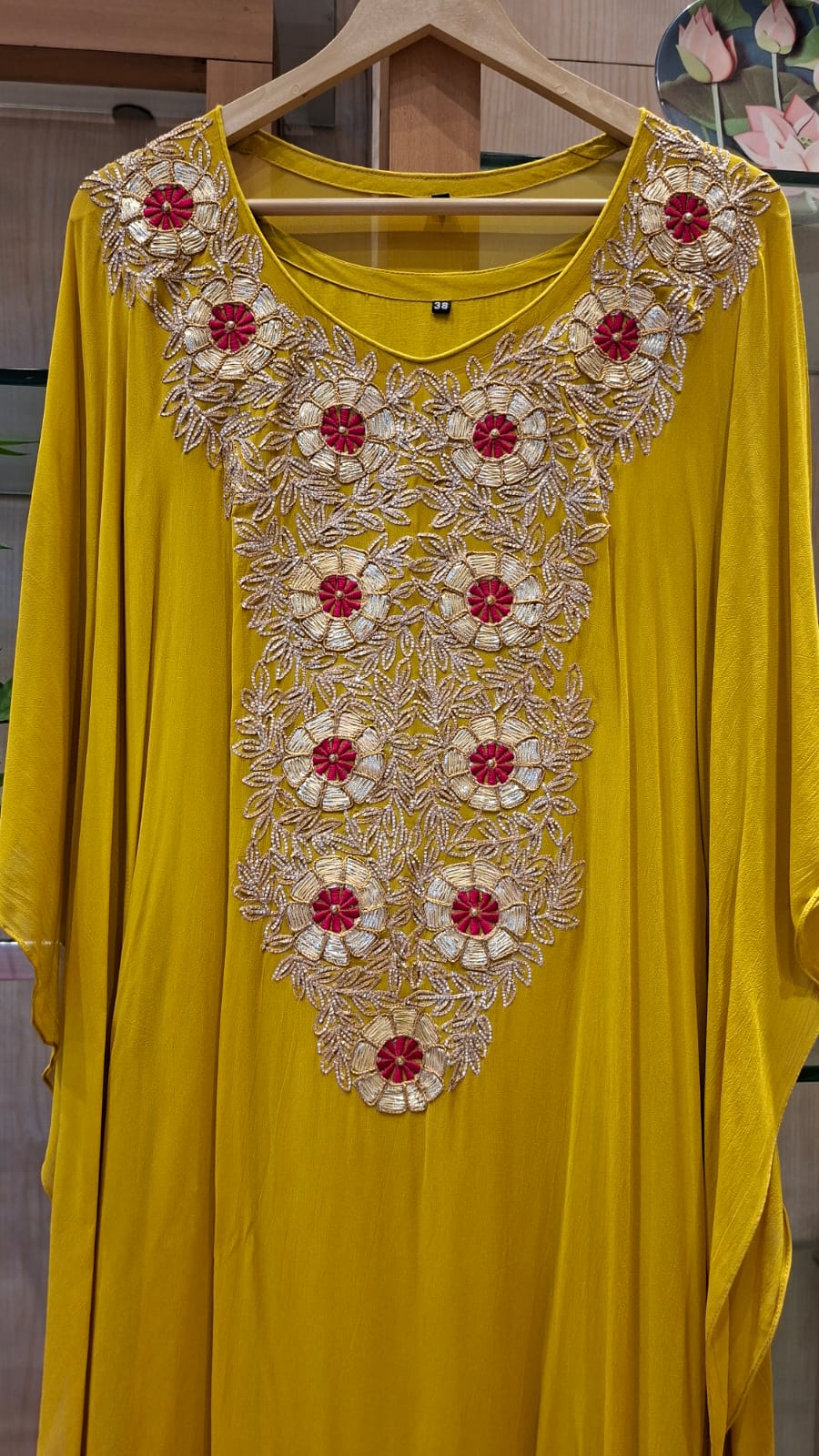 Gota Patti Floral Kaftan