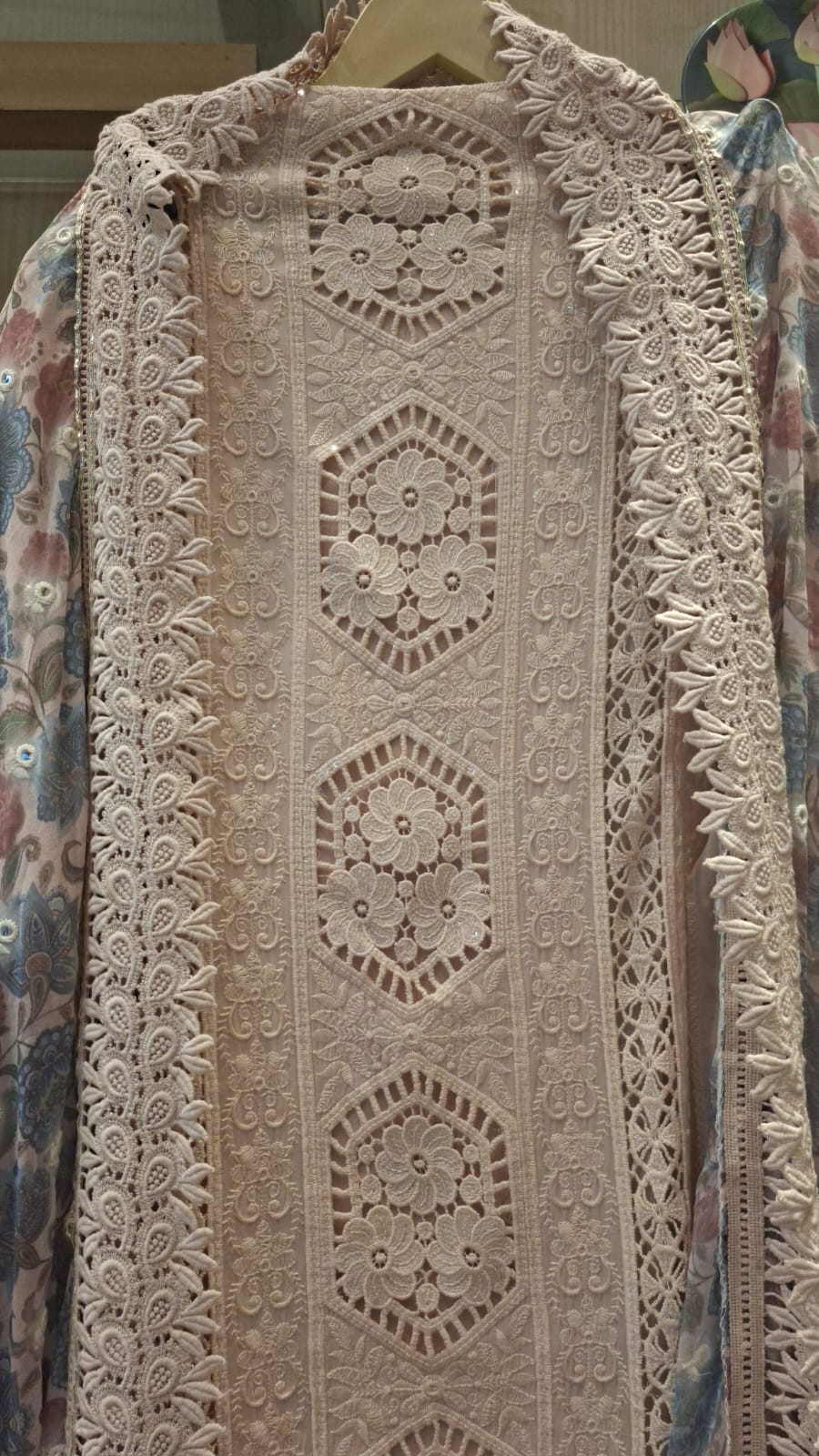 Lucknowi chikankari Unstitched Suit Set 2