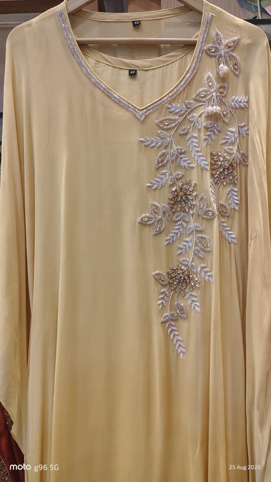 Aarohi Floral Embroidered Kaftan - J.BEHARI