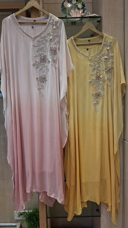 Aarohi Floral Embroidered Kaftan - J.BEHARI