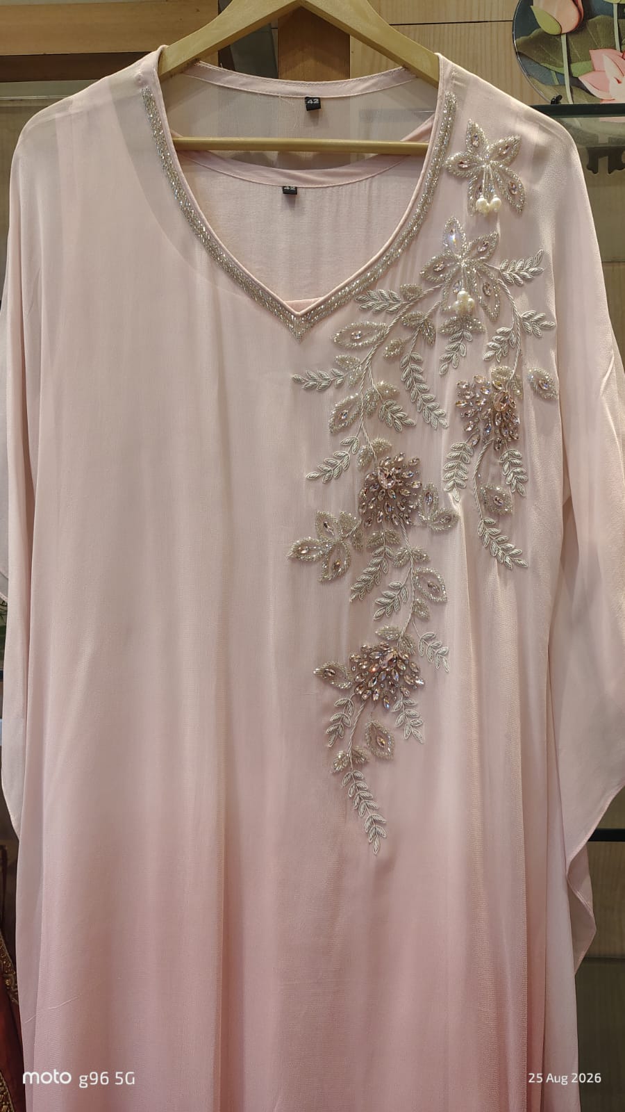 Aarohi Floral Embroidered Kaftan - J.BEHARI