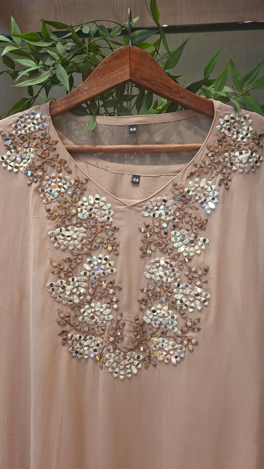 Elegant Mirror Work Kaftan Collection - J.BEHARI