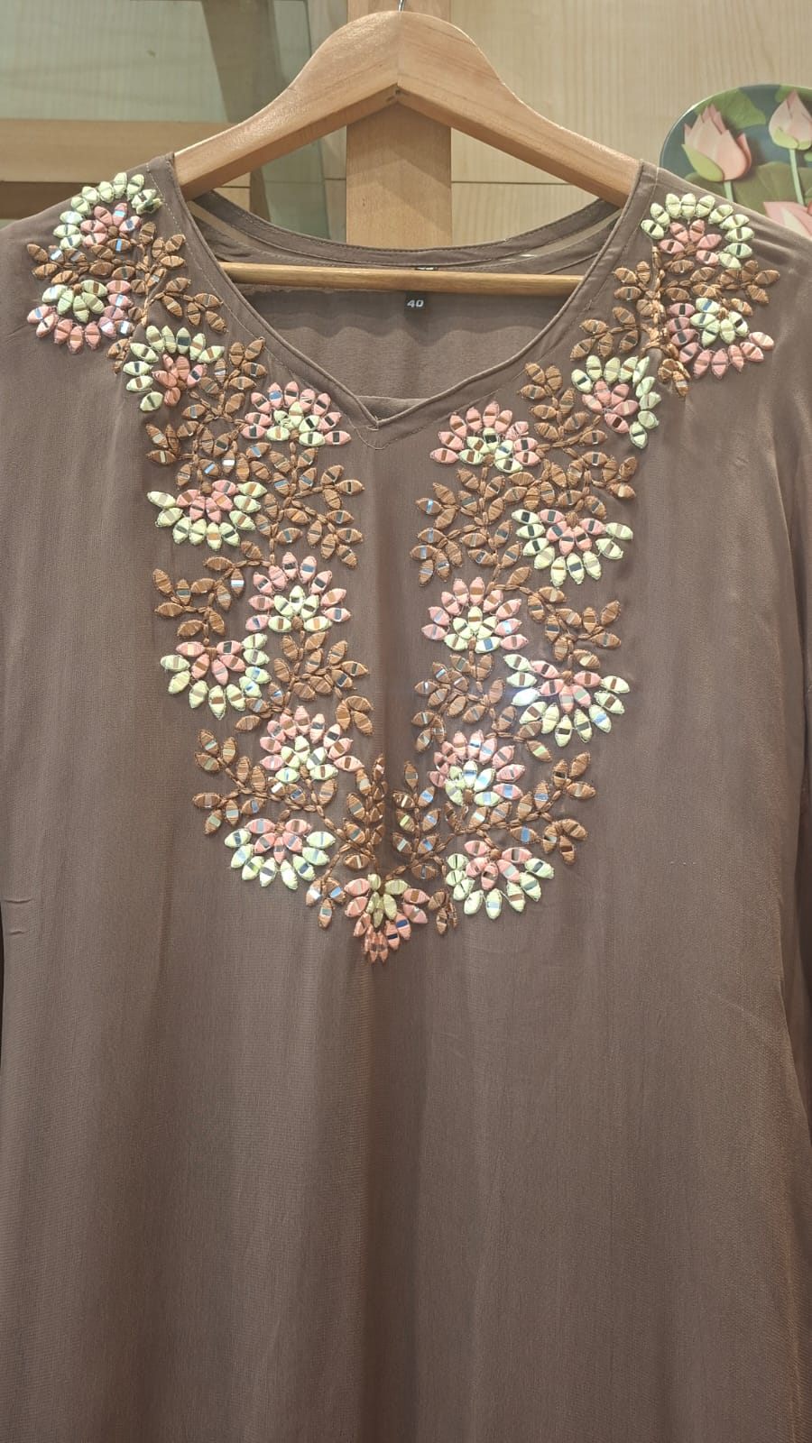 Elegant Mirror Work Kaftan Collection - J.BEHARI