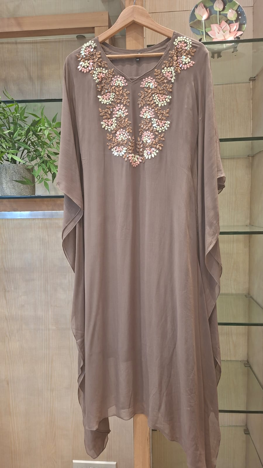 Elegant Mirror Work Kaftan Collection - J.BEHARI