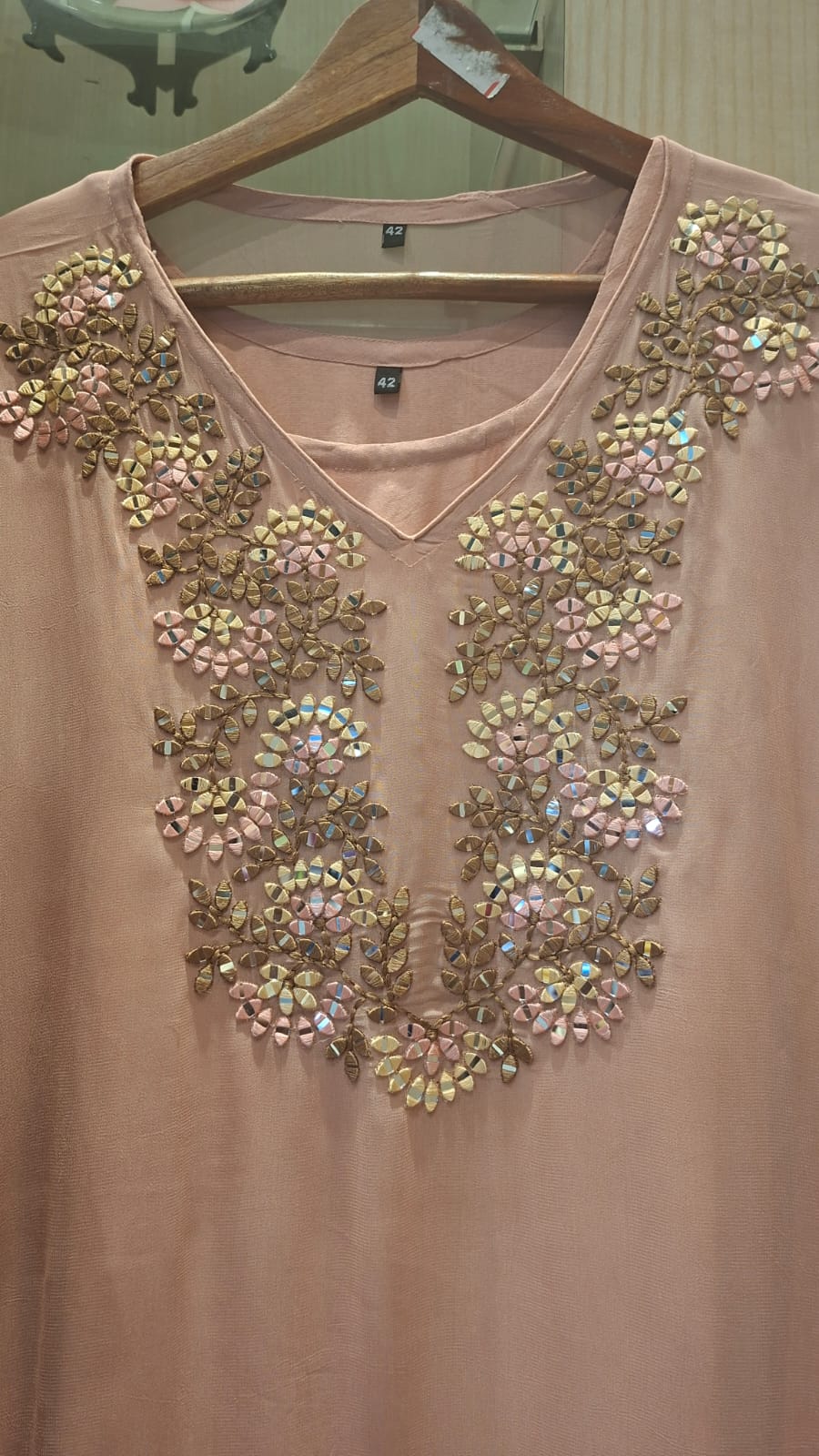 Elegant Mirror Work Kaftan Collection - J.BEHARI
