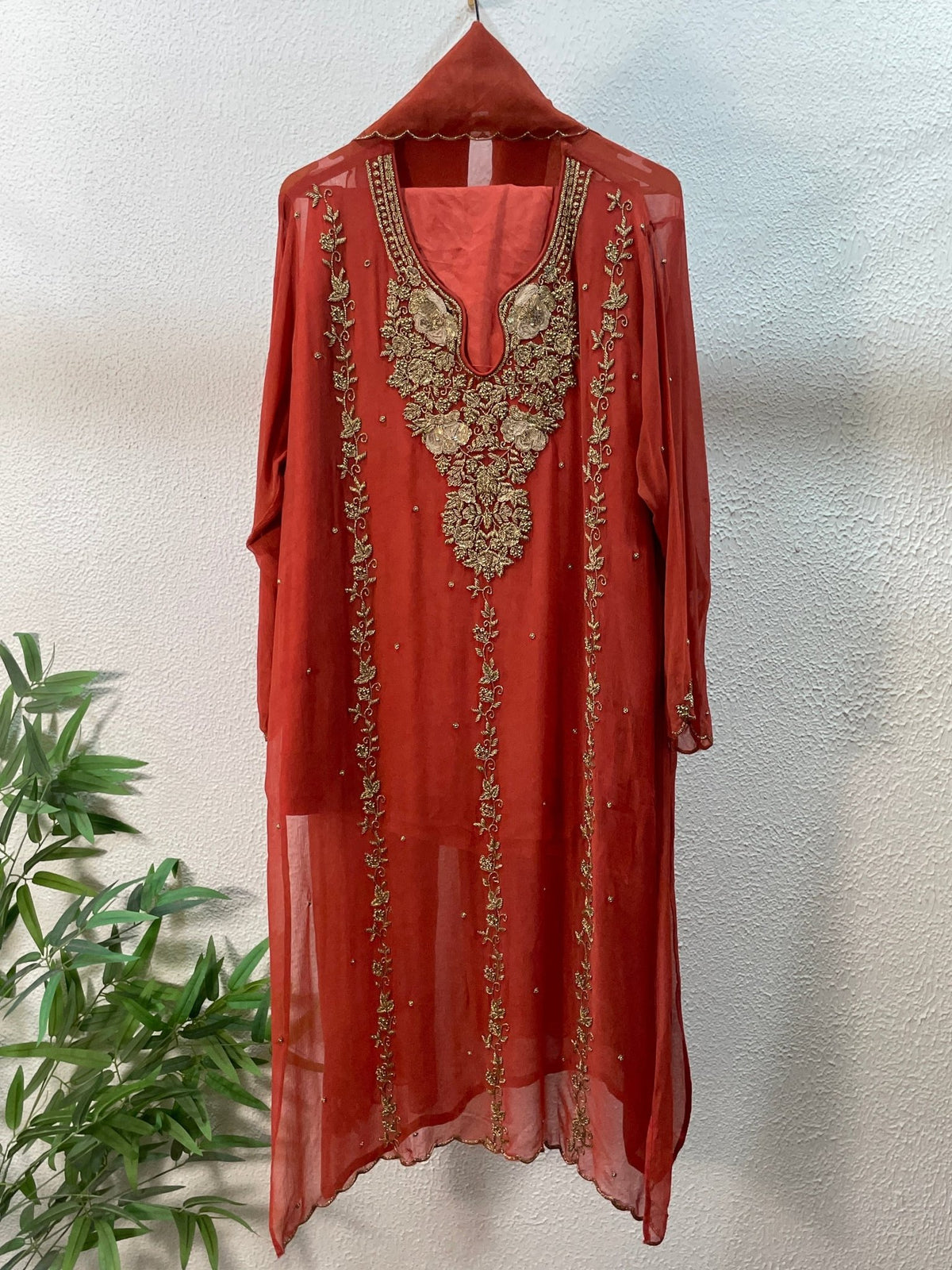 Festive Radiance Semi Stitched Suit Set - J.BEHARI