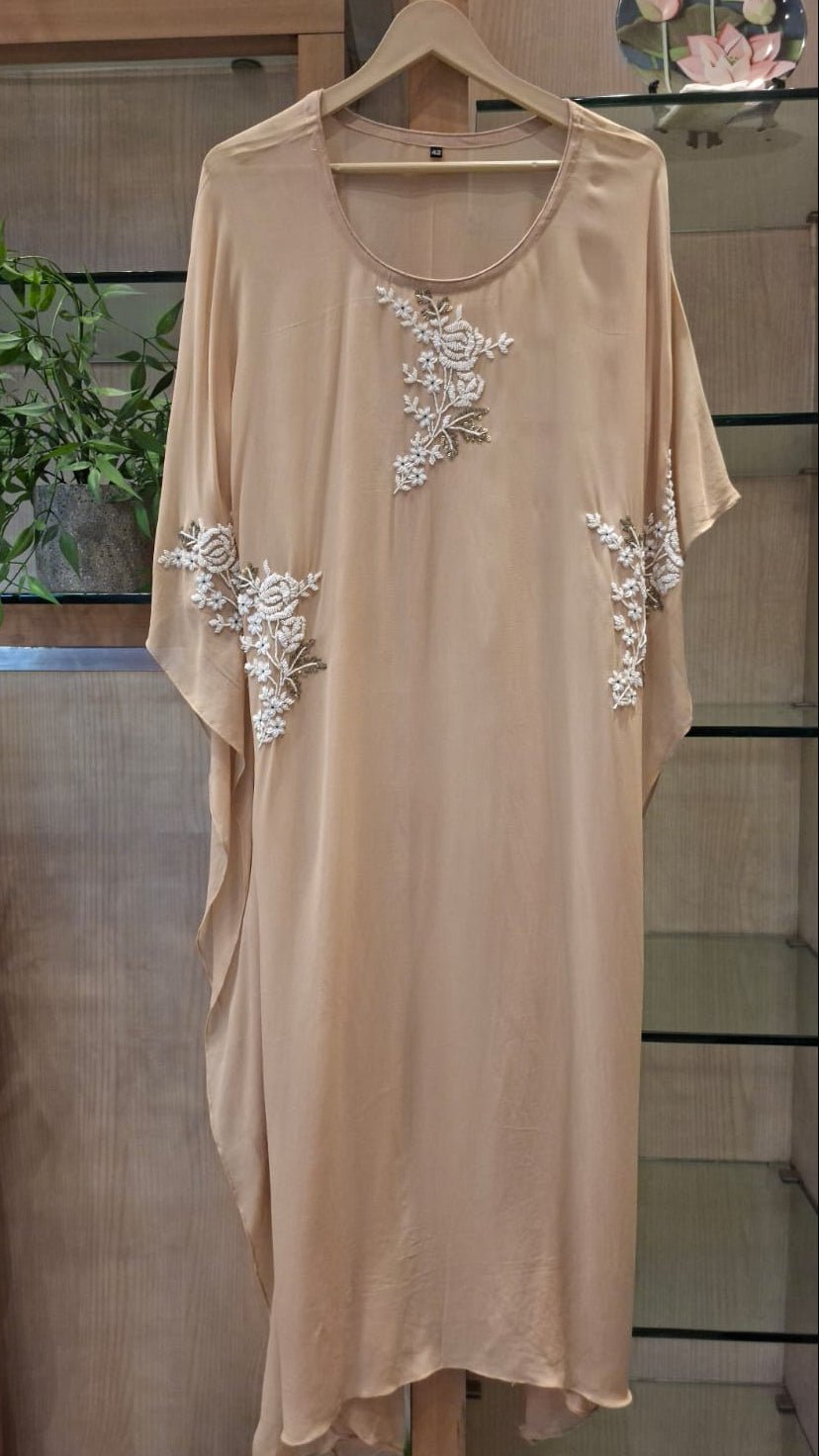 Floral Pearl Drape Kaftan - J.BEHARI