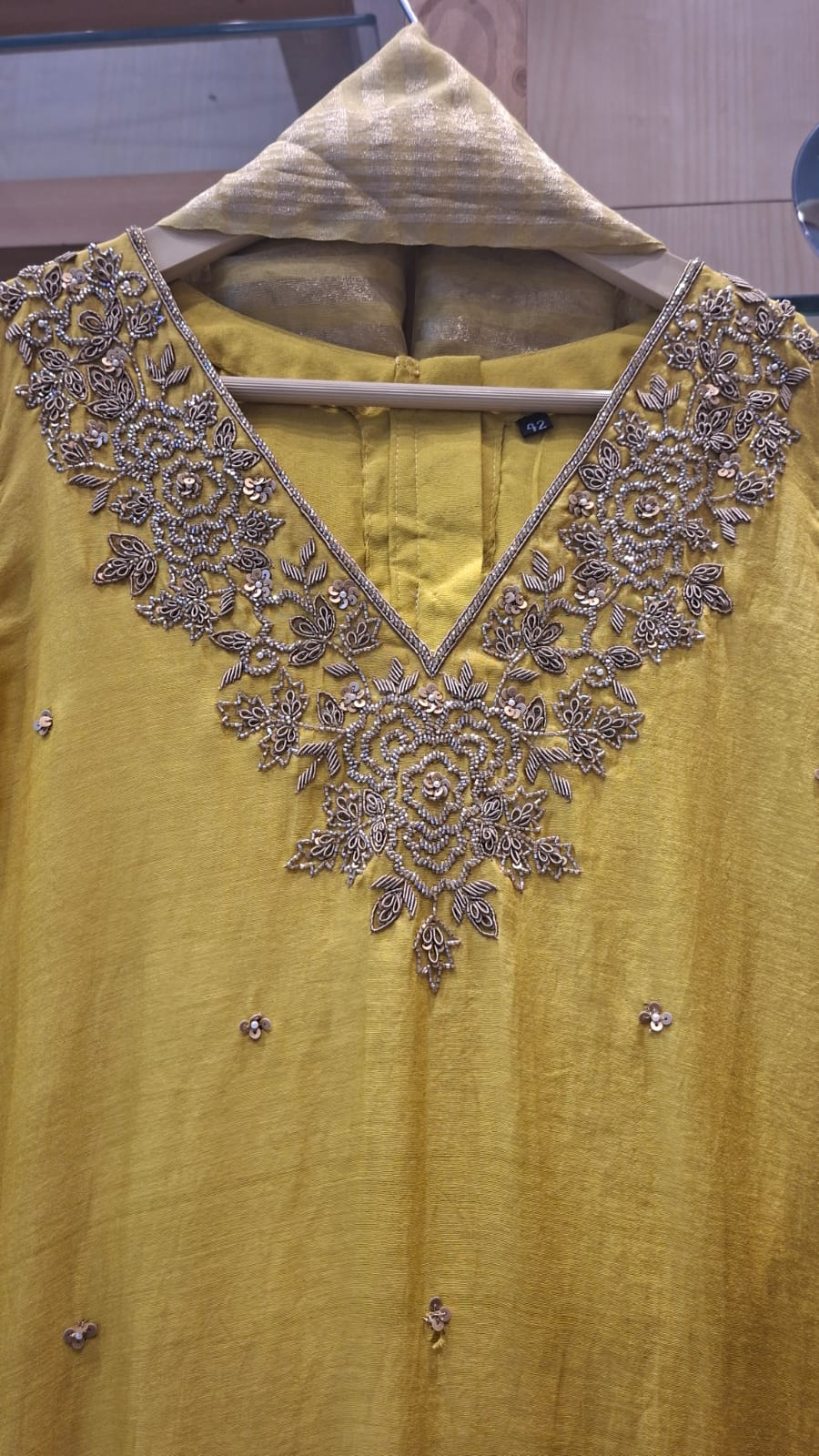 Luxury Handcrafted Mul Chanderi Embroidered Suit Set - J.BEHARI