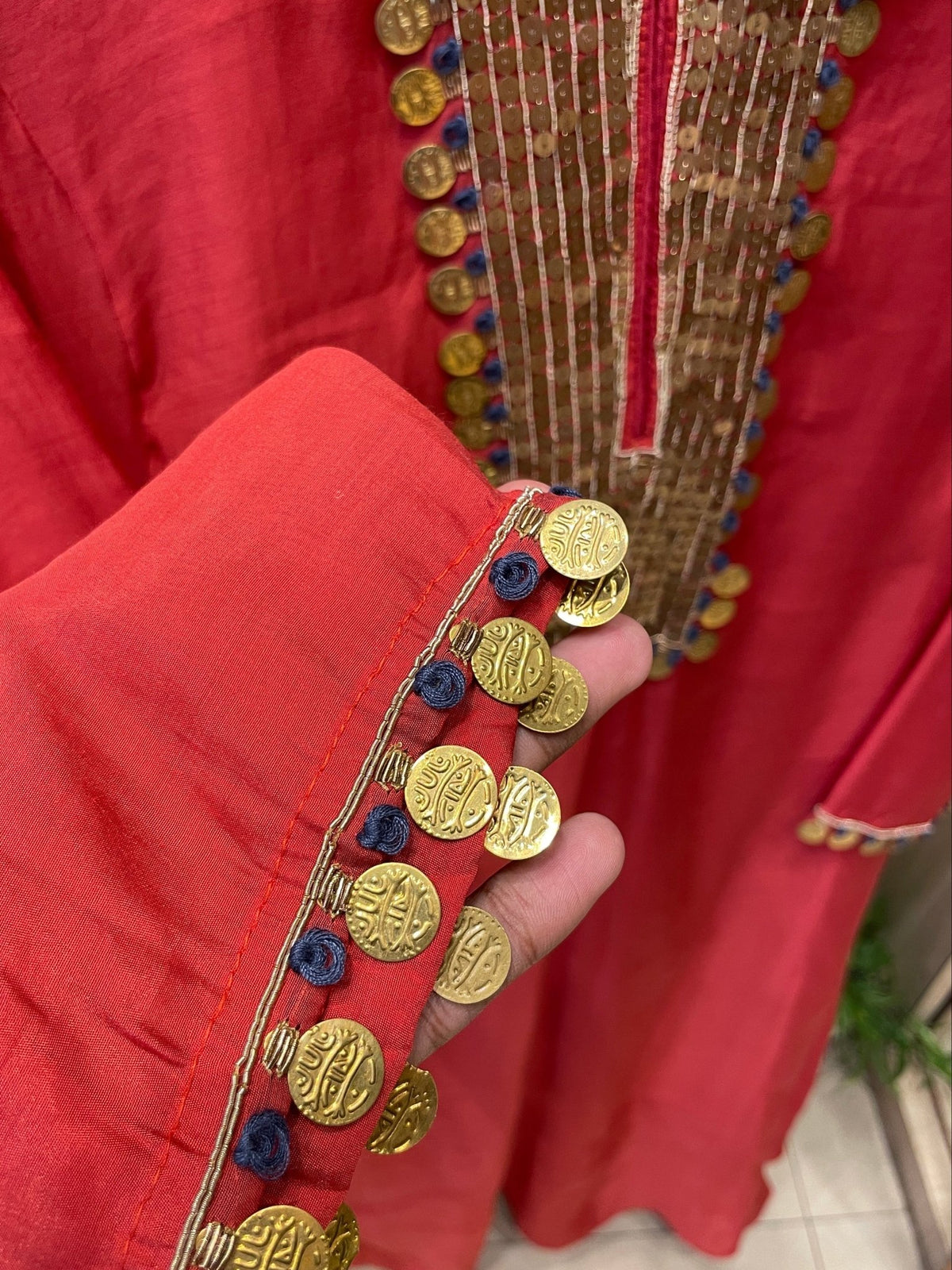 Mul Chanderi Zardozi Embroidered Suit Set - J.BEHARI
