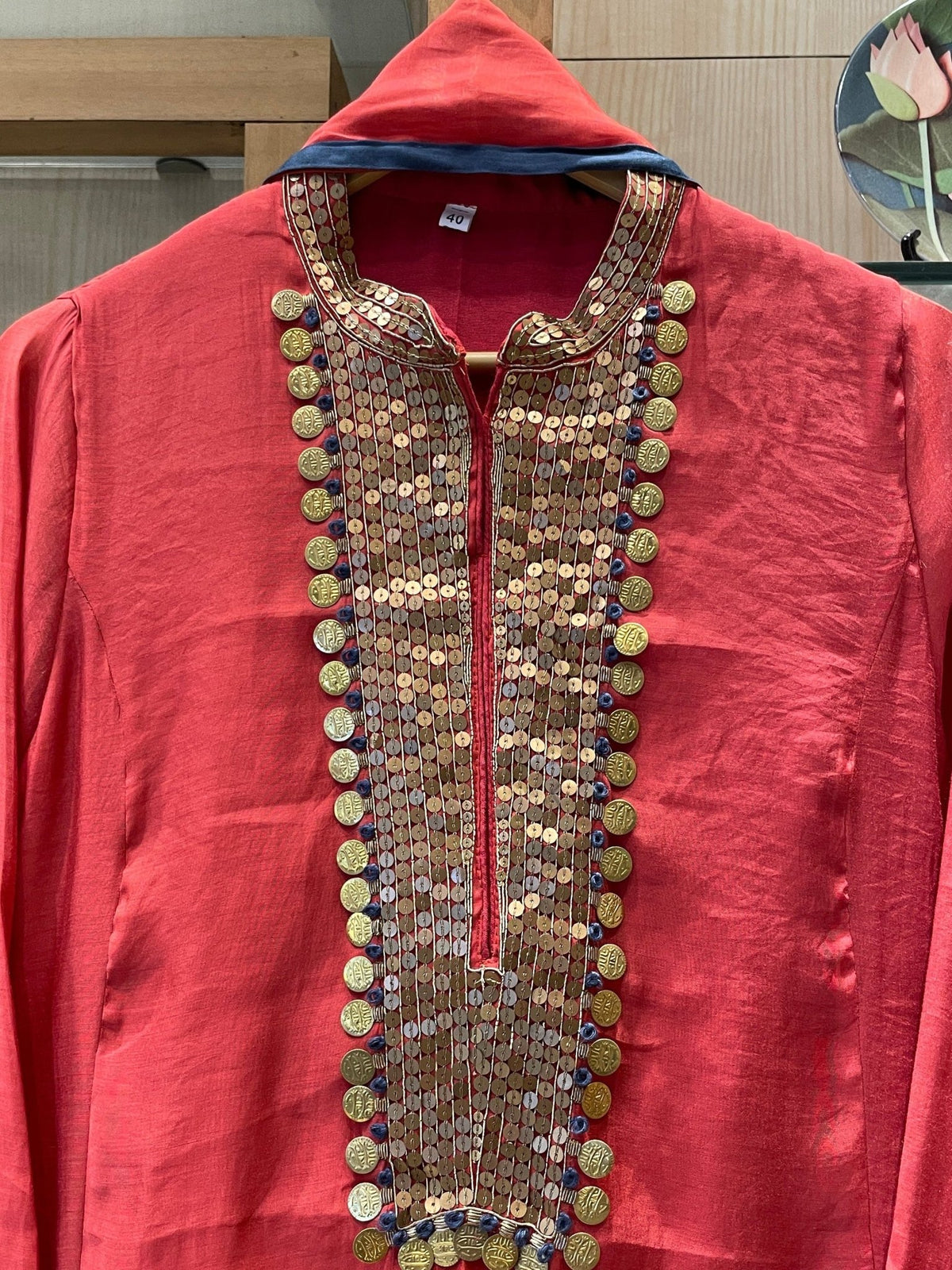 Mul Chanderi Zardozi Embroidered Suit Set - J.BEHARI