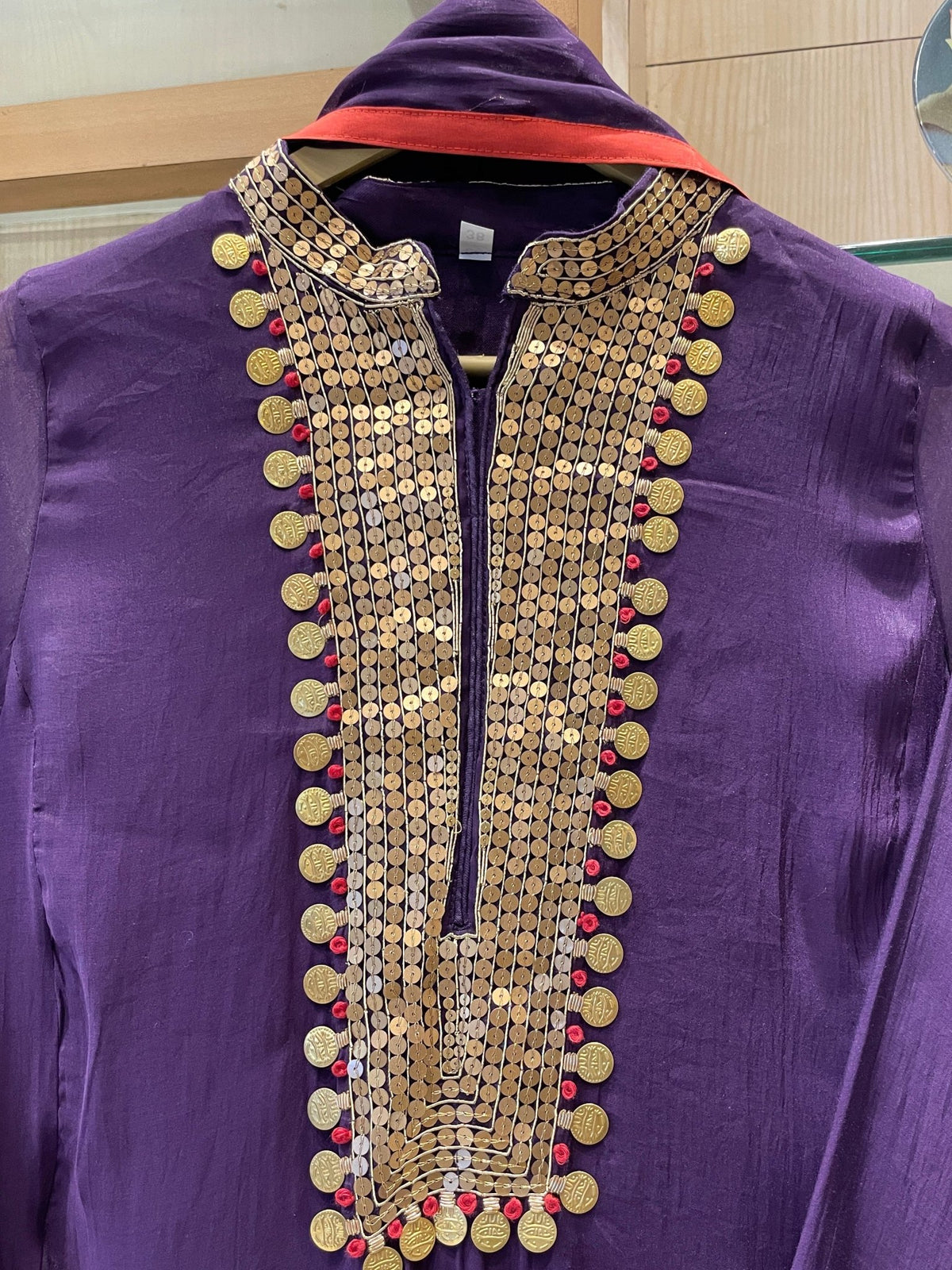 Mul Chanderi Zardozi Embroidered Suit Set - J.BEHARI