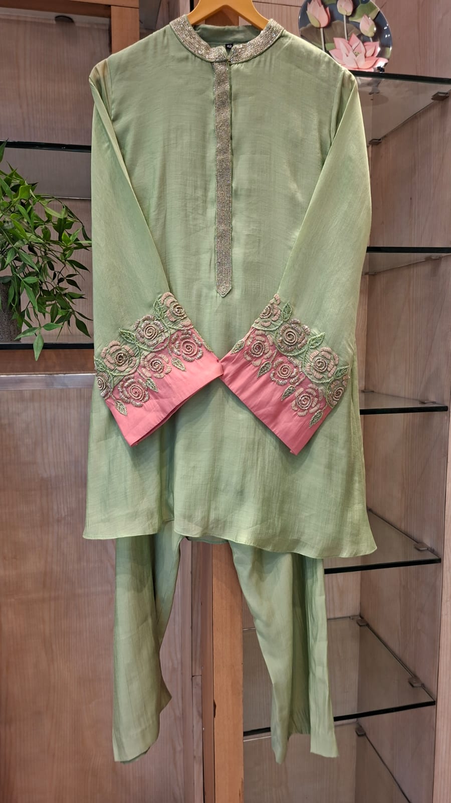 "Noor Bloom Embroidered Co - Ord Set" - J.BEHARI