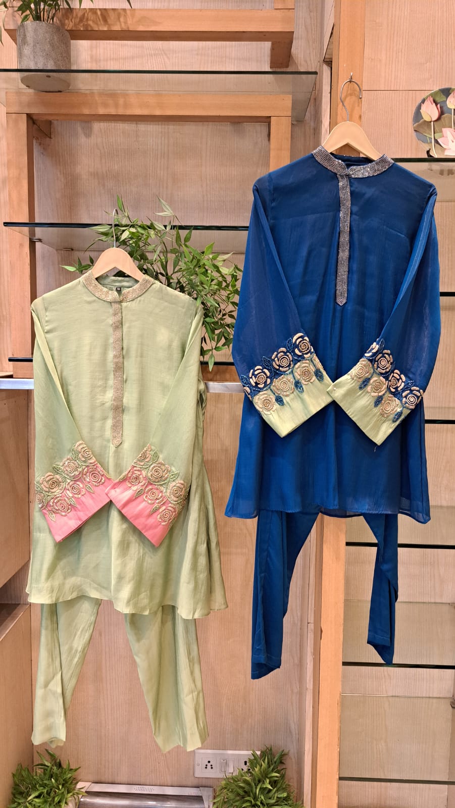 "Noor Bloom Embroidered Co - Ord Set" - J.BEHARI
