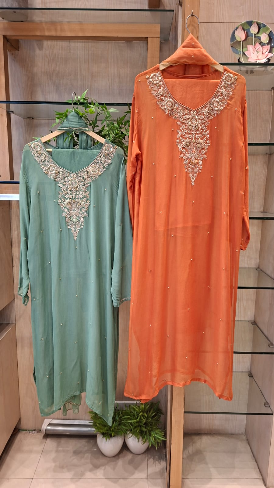 Privika georgette Sequin & Zardozi Semistitched Suits pcs - J.BEHARI