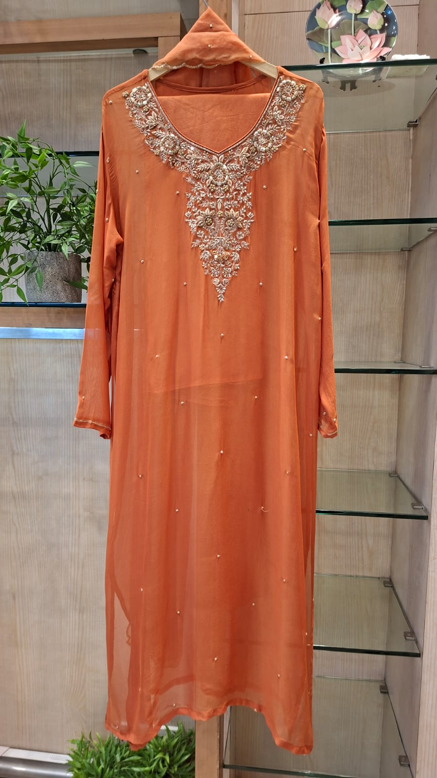 Privika georgette Sequin & Zardozi Semistitched Suits pcs - J.BEHARI