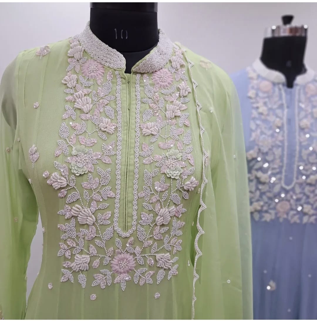 Priyanka Embroidered Anarkali Suit Set - J.BEHARI