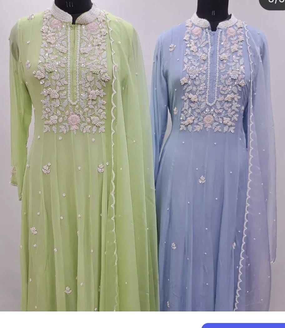 Priyanka Embroidered Anarkali Suit Set - J.BEHARI