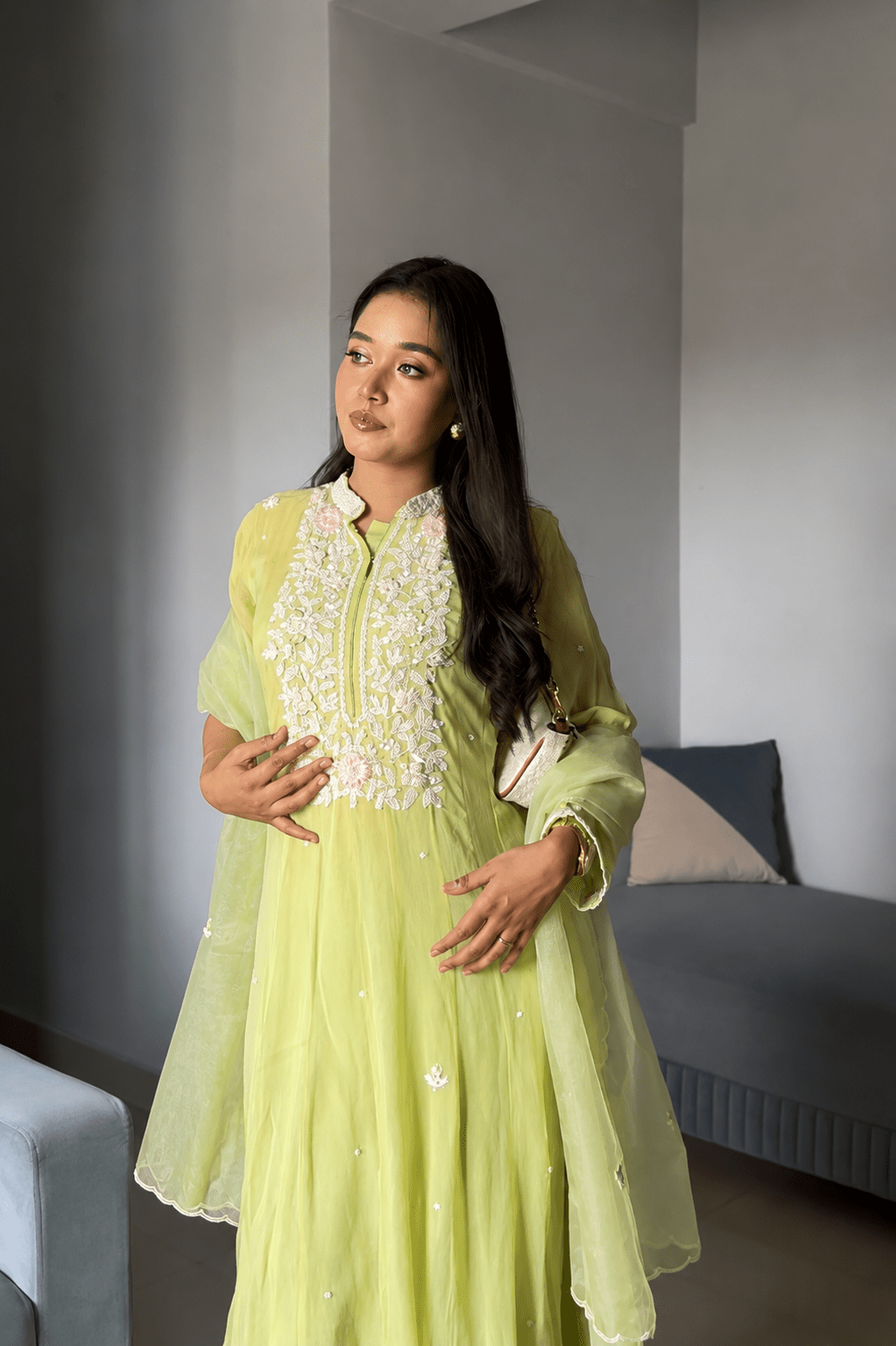 Zoya in Embroidered Anarkali Suit Set - J.BEHARI
