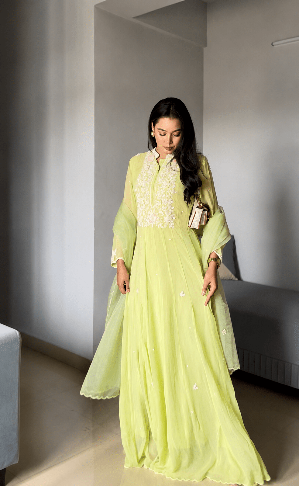 Zoya in Embroidered Anarkali Suit Set - J.BEHARI
